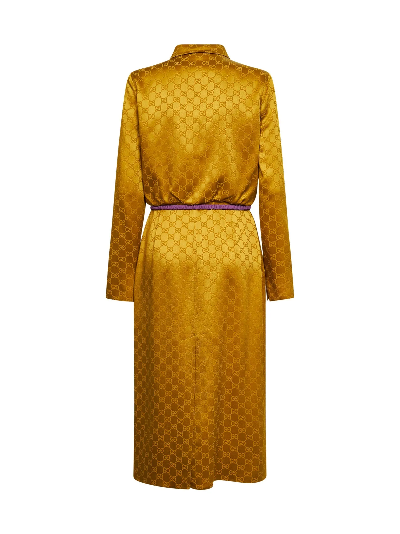 Gold GG Jacquard Viscose Midi Shirt Dress sold by Lord & Taylor product image thumbnail 2