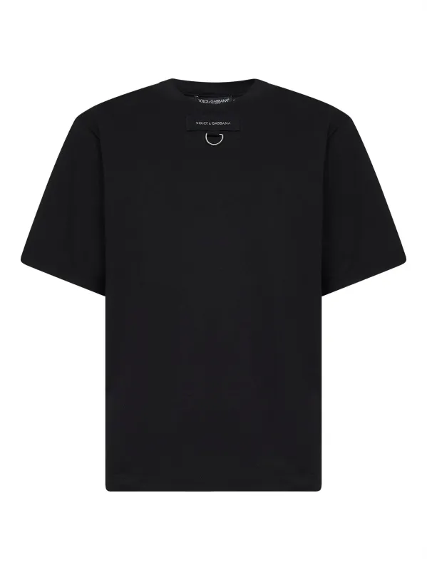 Black Jersey Logo T-Shirt made by Dolce & Gabanna
