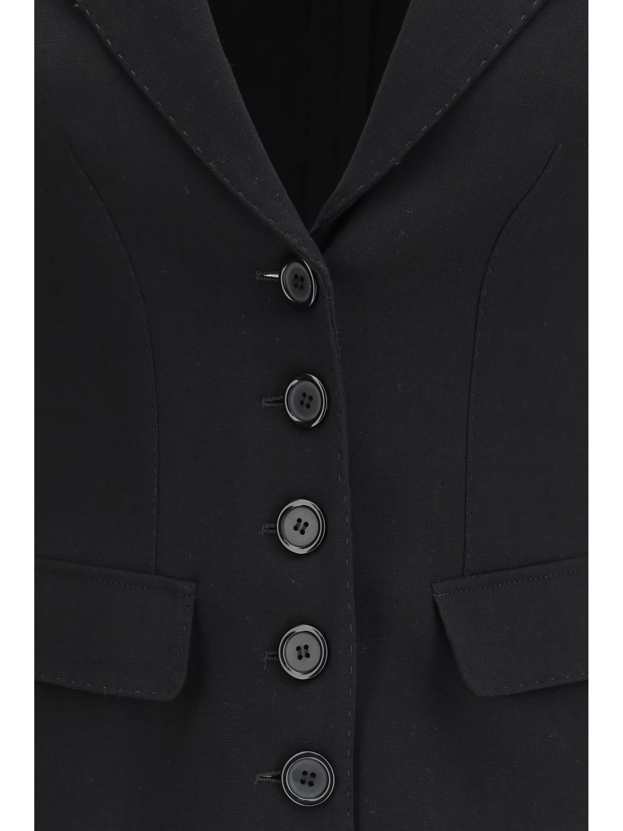 Single-Breasted Jacket Stretch Wool Black sold by Lord & Taylor product image thumbnail 2