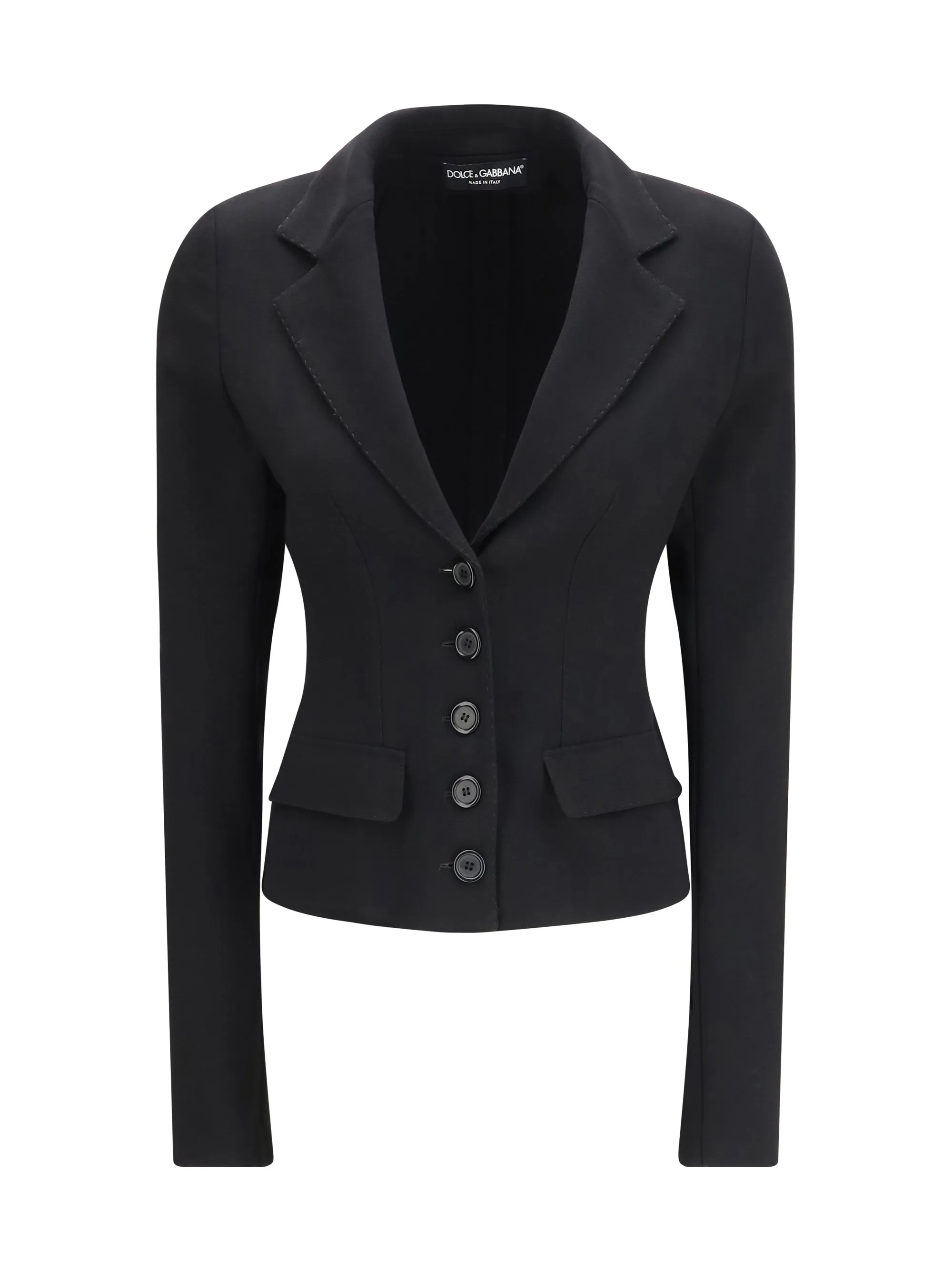 Single-Breasted Jacket Stretch Wool Black sold by Lord & Taylor