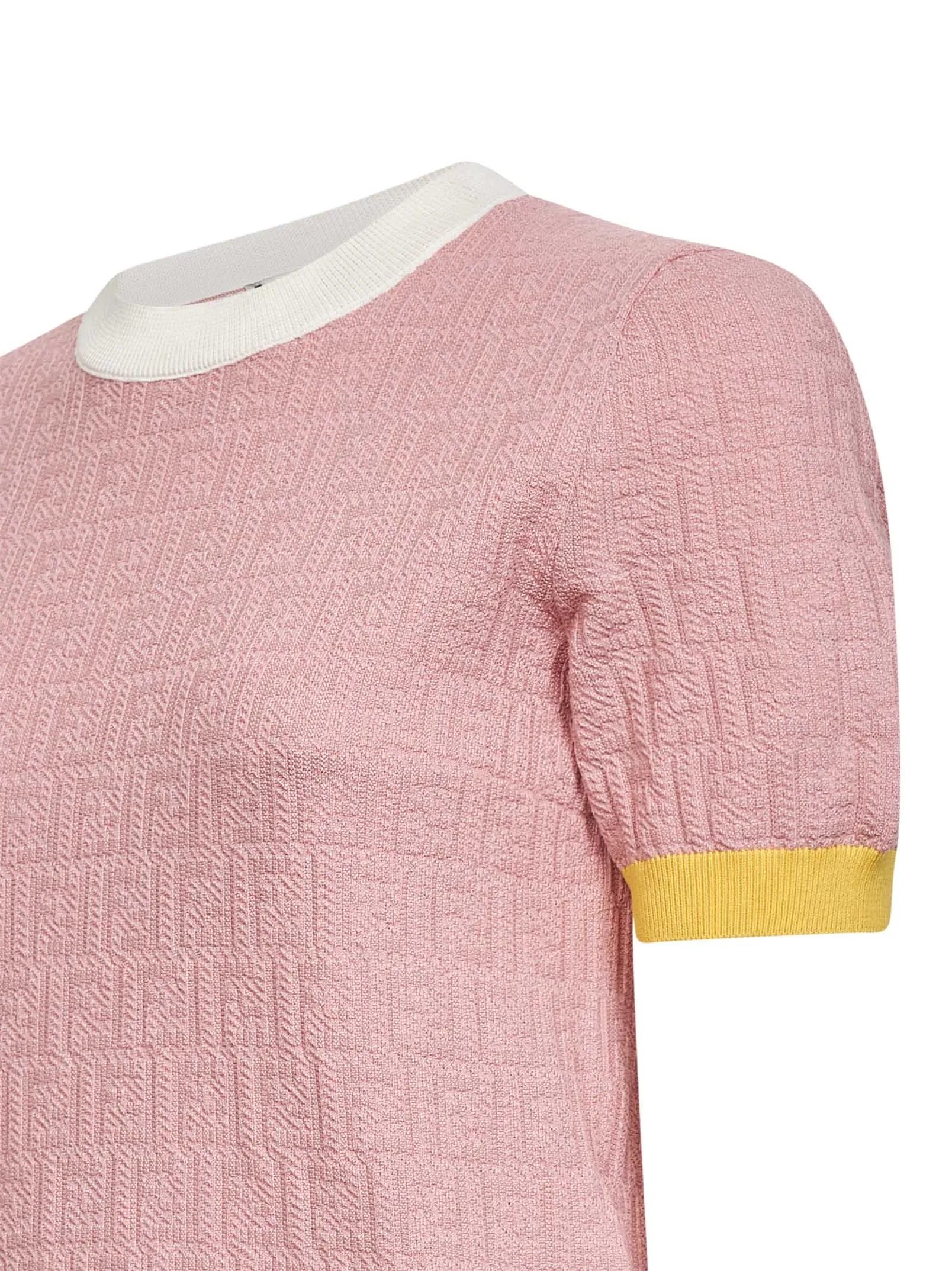 Sweater FF Jacquard Pink Cotton-Silk sold by Lord & Taylor product image thumbnail 3