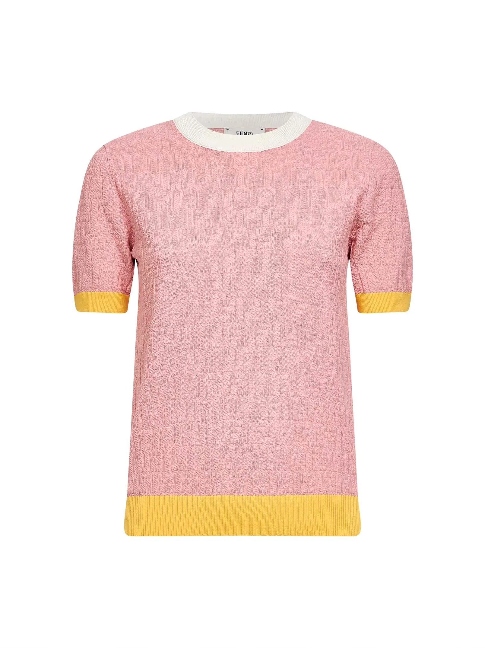 Sweater FF Jacquard Pink Cotton-Silk sold by Lord & Taylor