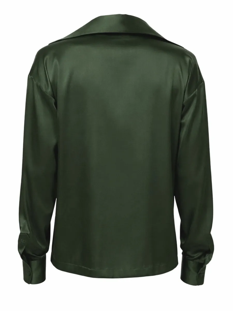Silk Satin Stretch Shirt sold by Lord & Taylor product image thumbnail 3
