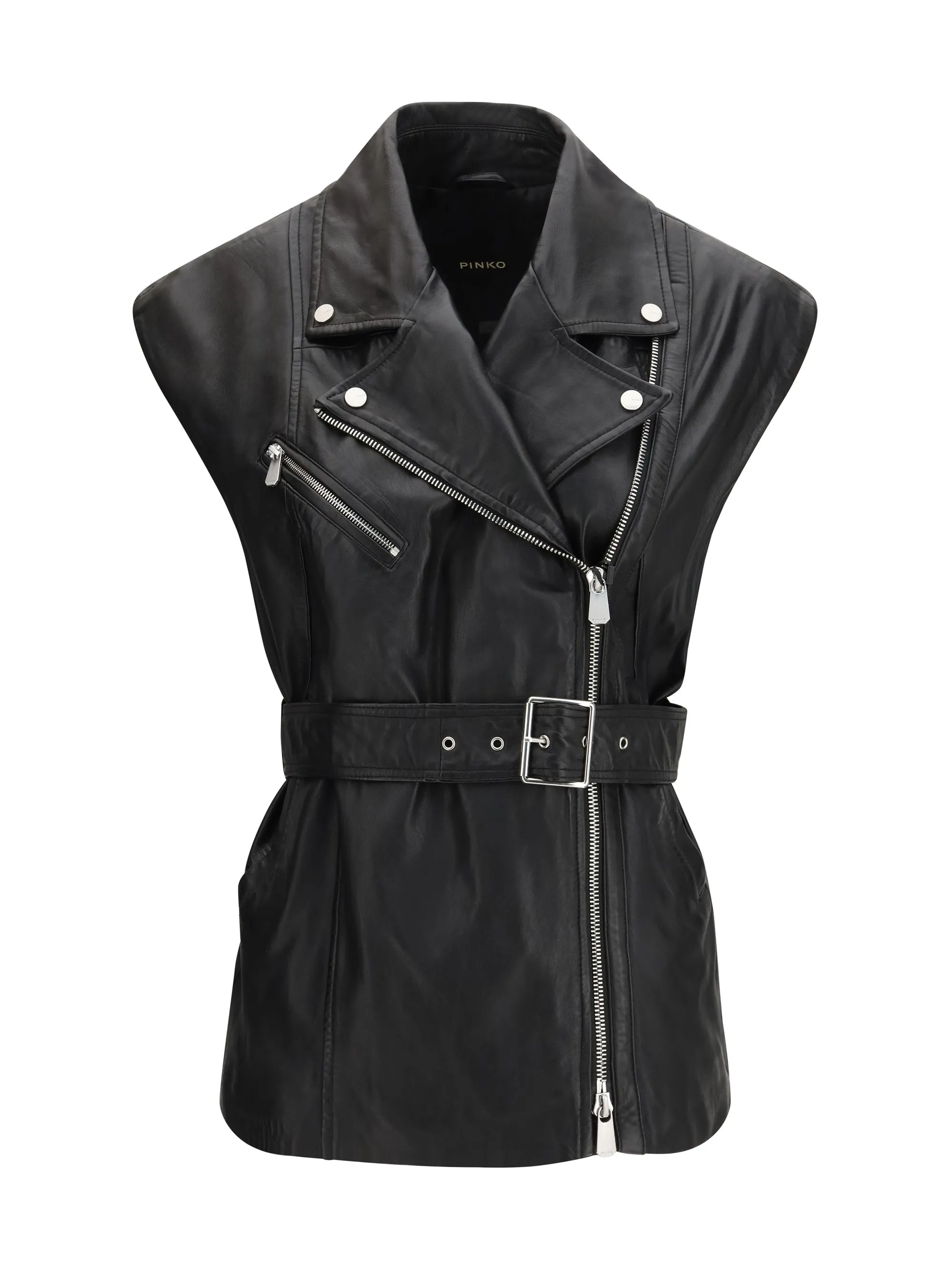 Biker Vest Gypsy Black Goatskin sold by Lord & Taylor