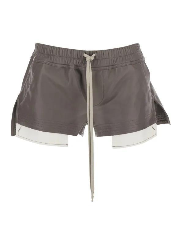 Shorts Fog Ecoleather Grey made by Rick Owens