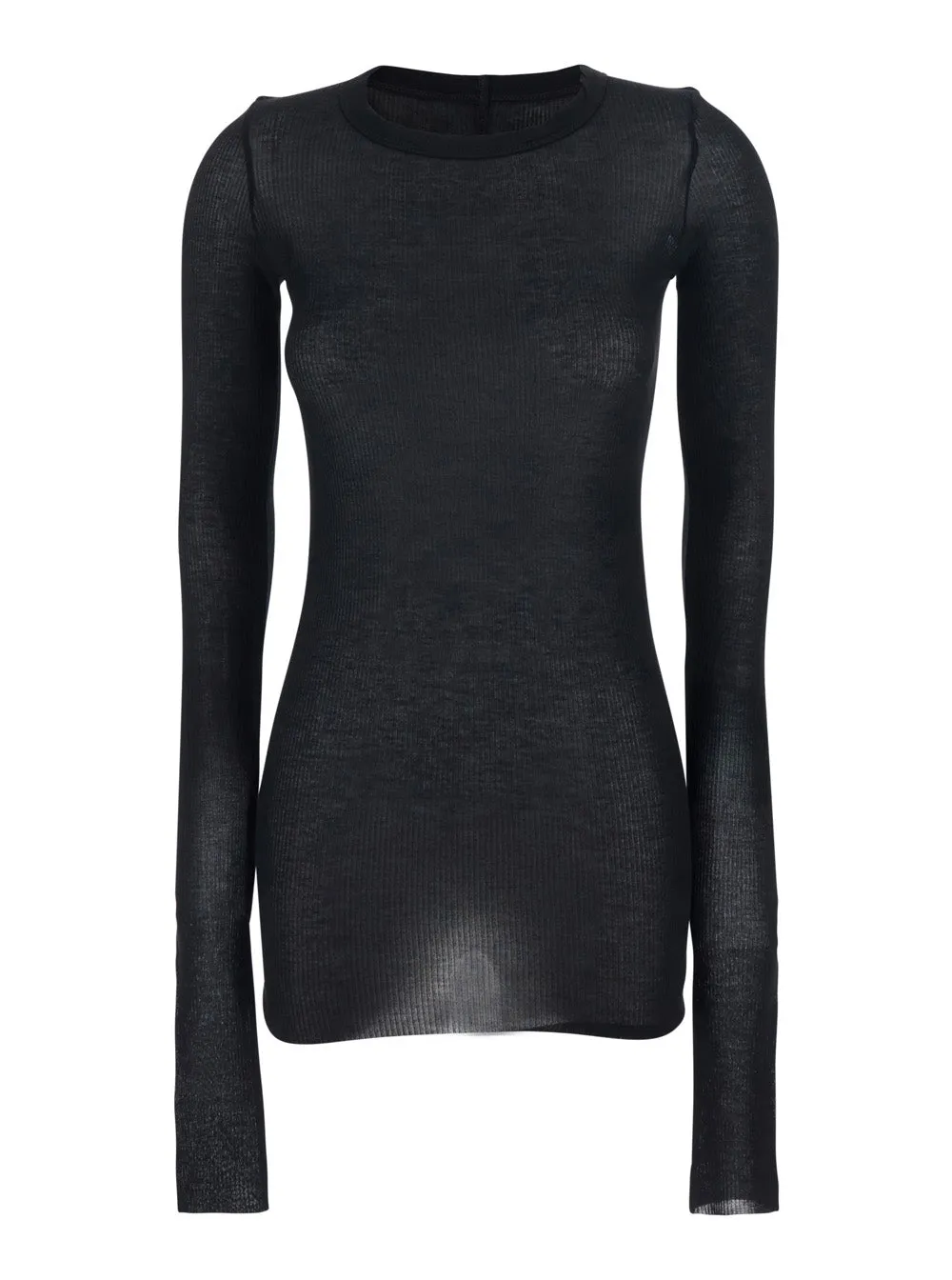 T-Shirt Round Neck Black Viscose-Silk sold by Lord & Taylor