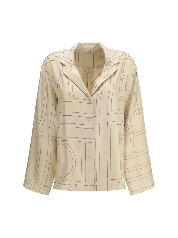 Silk-Twill Top Ivory made by Toteme