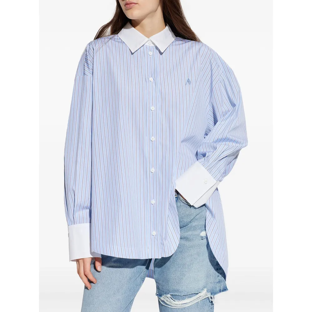 Embroidered Light Blue Striped Shirt sold by Lord & Taylor product image thumbnail 4