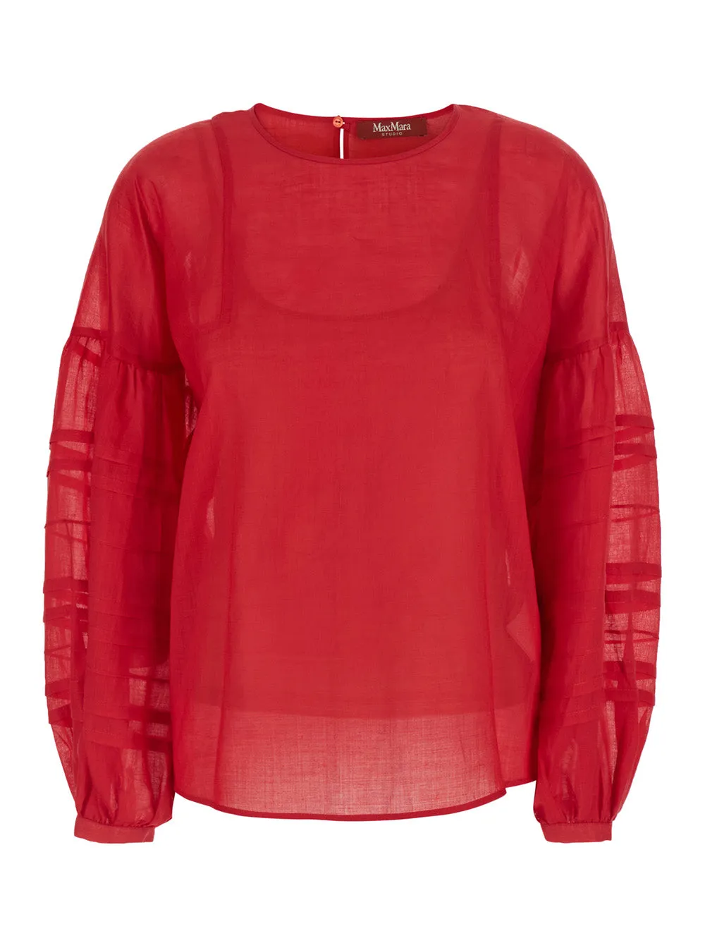 Shirt Round Neck Red Tech Fabric sold by Lord & Taylor
