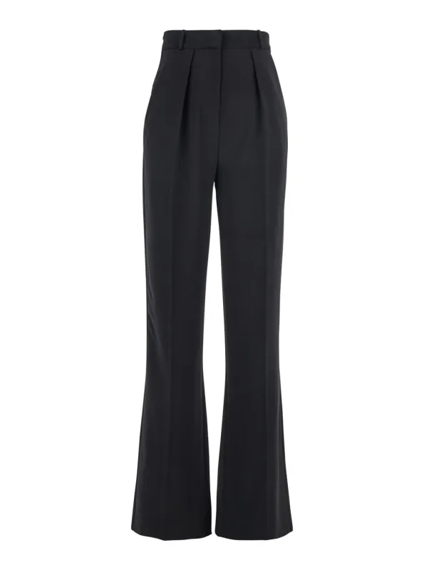 Black Trousers with Pleated Details made by Elisabetta Franchi