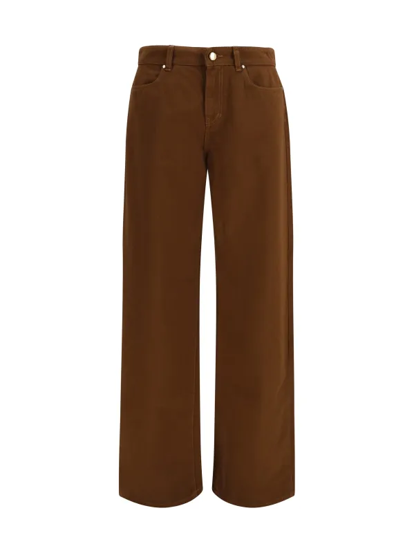 Baggy Pants in Cotton Satin made by MaxMara