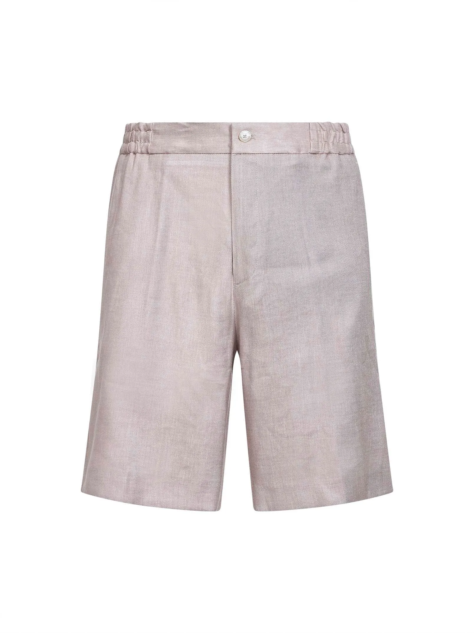 Beige Stretch Linen Blend Bermuda Shorts sold by Lord & Taylor