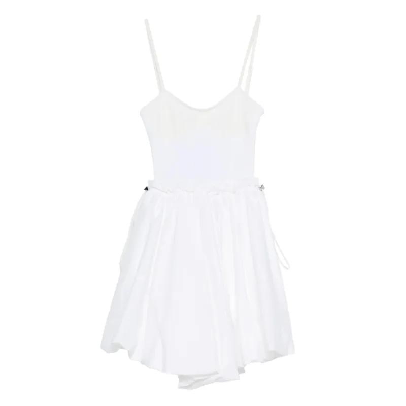 Dress with Peplum Hem, White made by The Attico