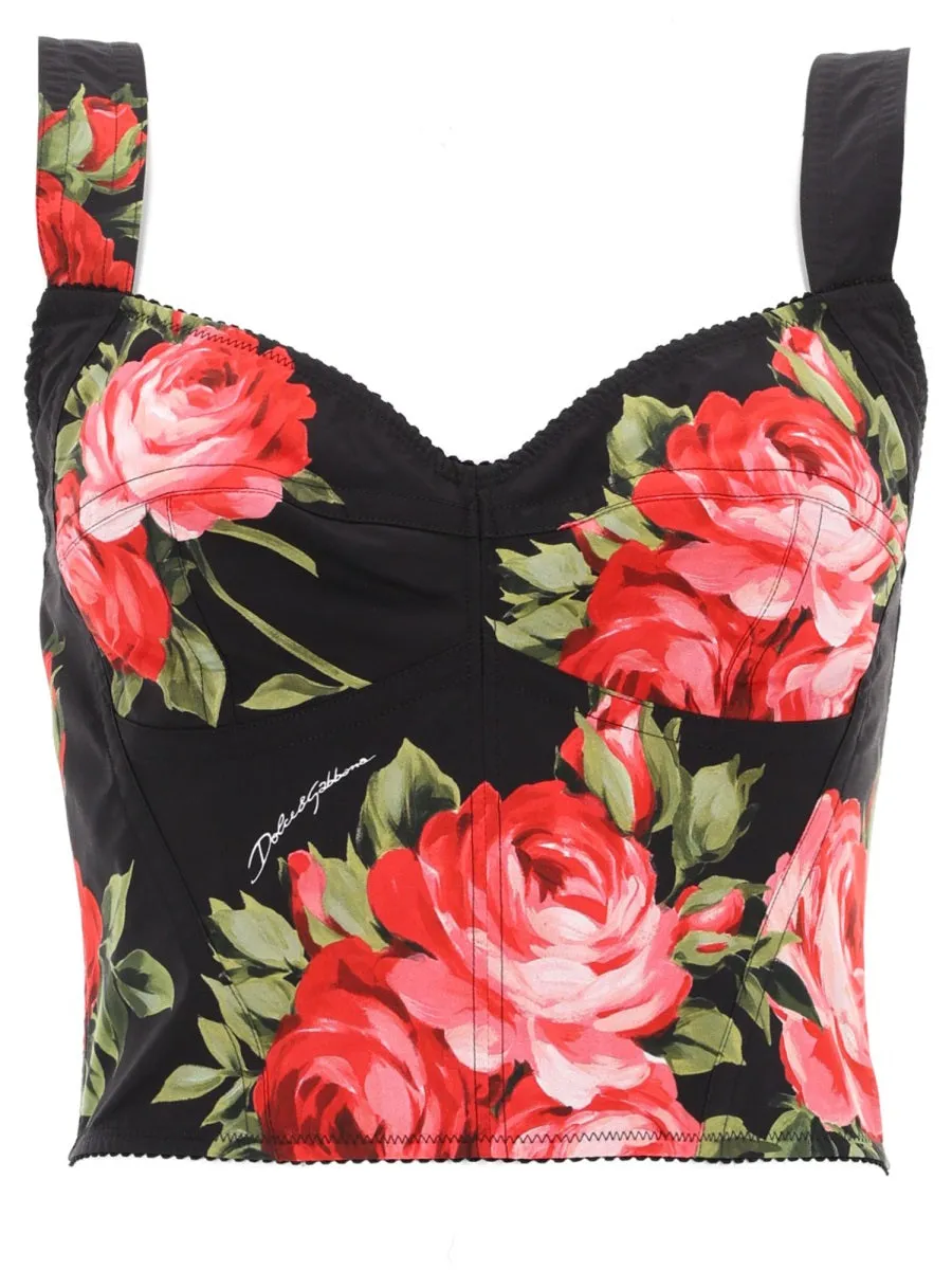 Bustier Top Floral Print Black sold by Lord & Taylor