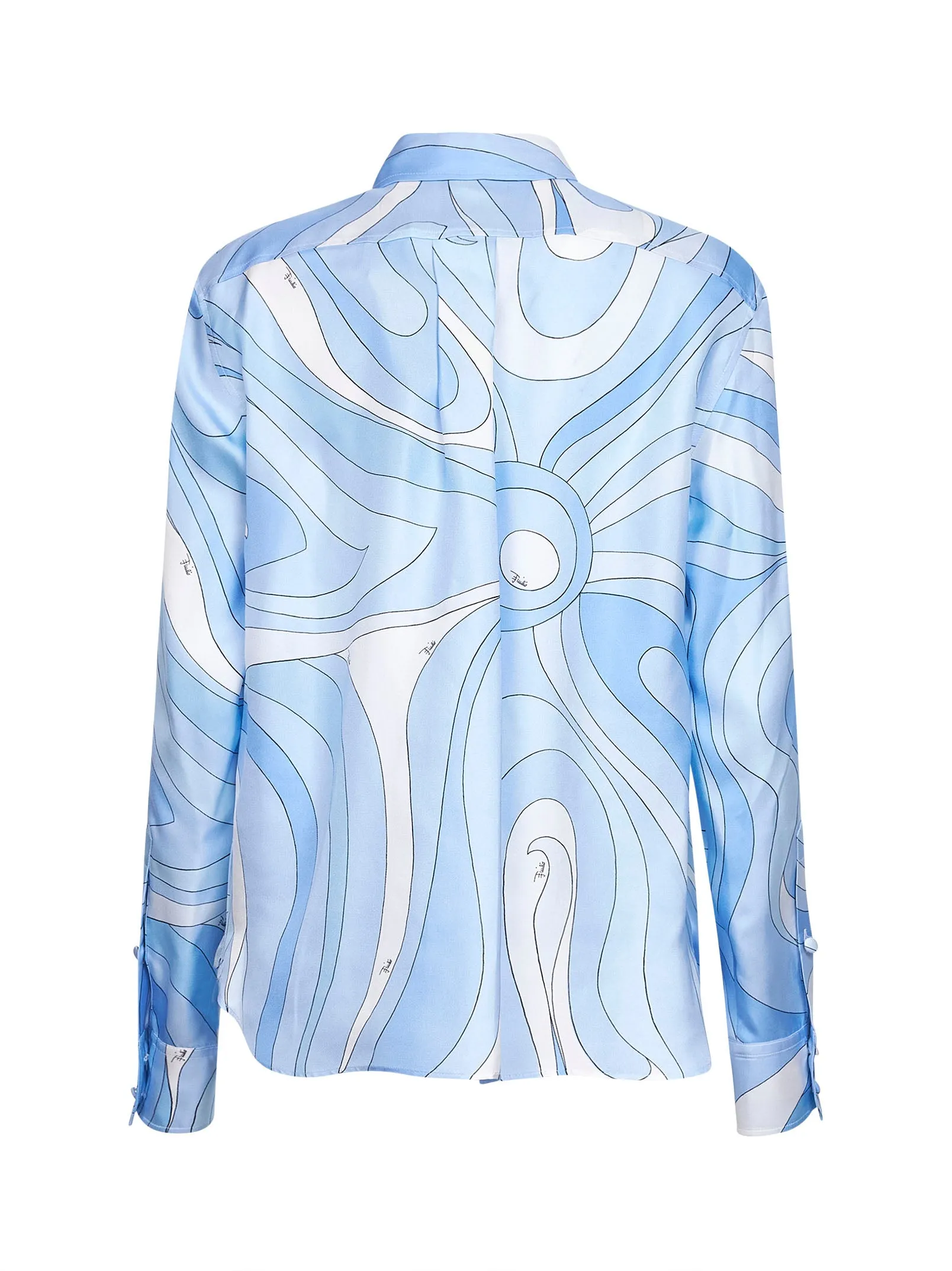 Shirt Marmo Print Silk Twill Light Blue sold by Lord & Taylor product image thumbnail 2