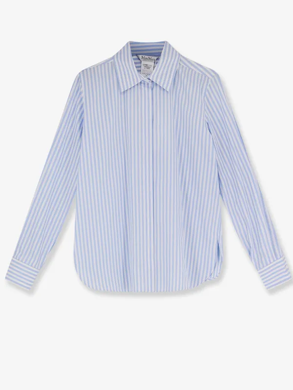 Shirt Mxmaccenni Striped Cotton Pink made by MaxMara