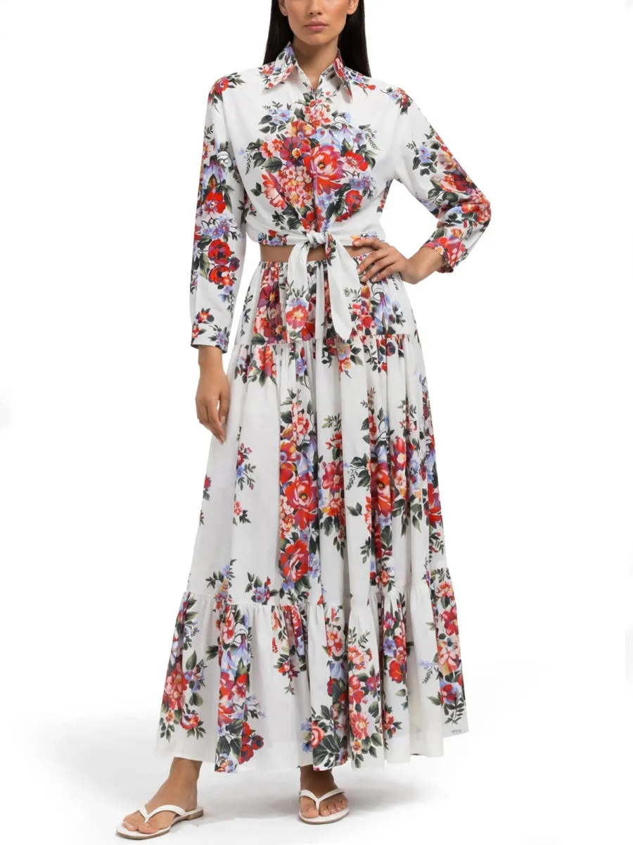 Floral Print Crop Shirt sold by Lord & Taylor product image thumbnail 3