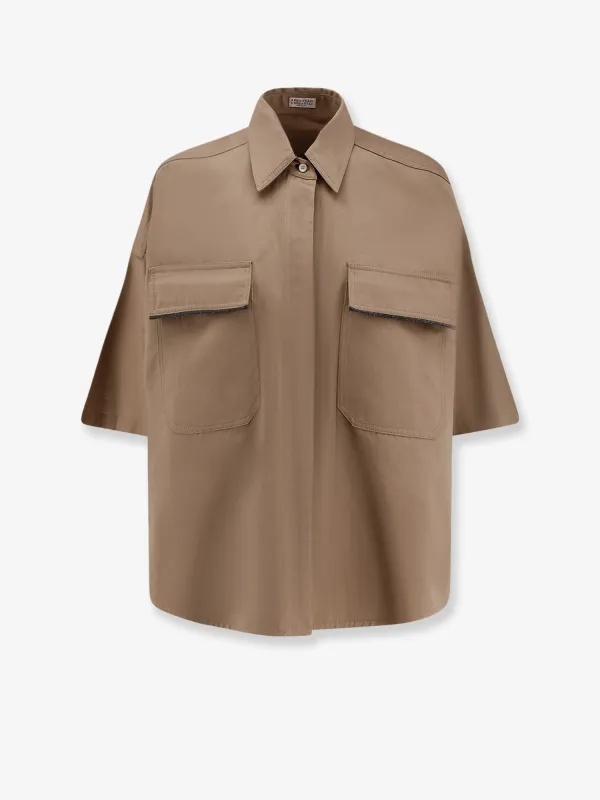 Linen and Cotton Blend Shirt made by Brunello Cucinelli