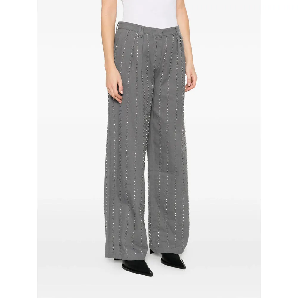 Wide Leg Trousers with Dark Grey Embellishments sold by Lord & Taylor product image thumbnail 3