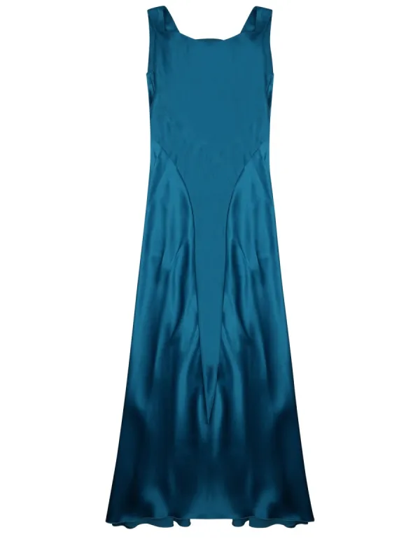 Silk Blend Long Dress made by Alberta Ferretti