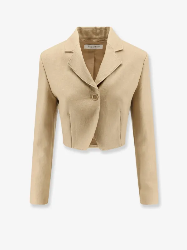 Blazer Mxsbuono Linen Beige made by MaxMara