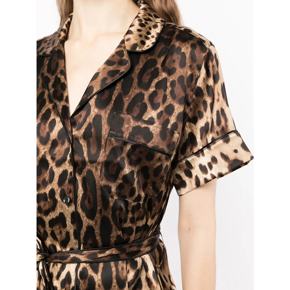 Shirt Silk-Blend Leopard Print Brown/Black sold by Lord & Taylor product image thumbnail 2