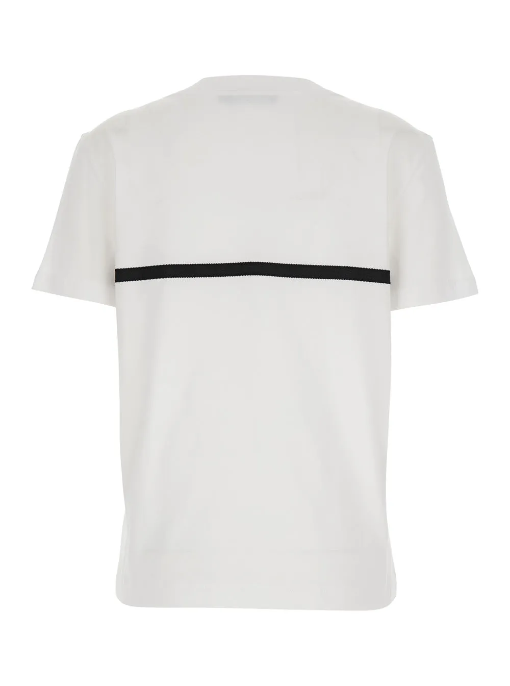 White Crewneck T-Shirt with Logo Print sold by Lord & Taylor product image thumbnail 2