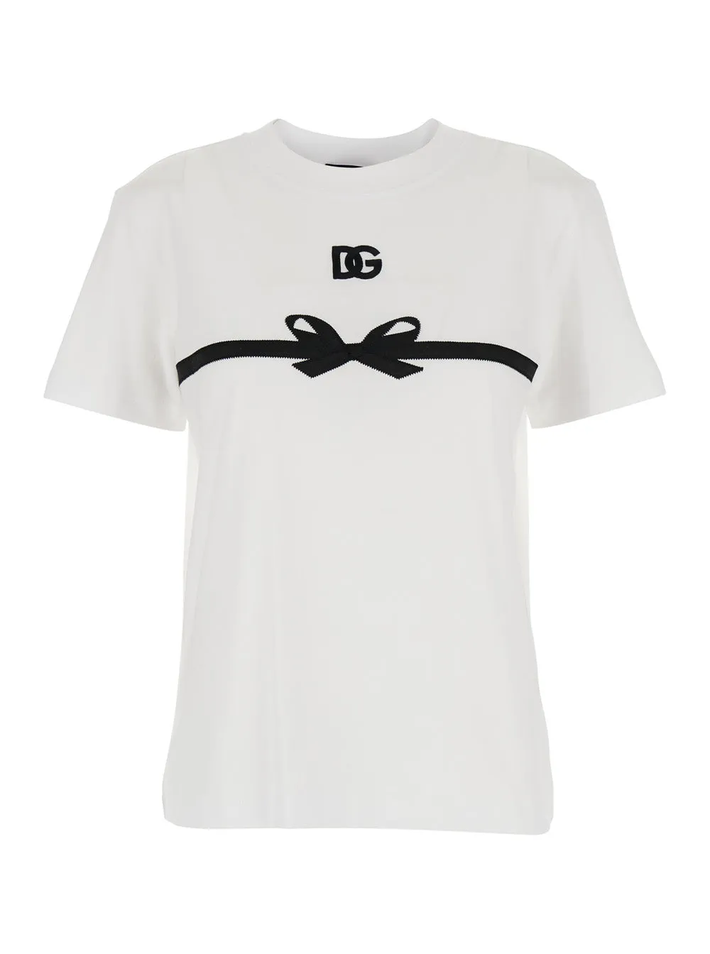 White Crewneck T-Shirt with Logo Print sold by Lord & Taylor