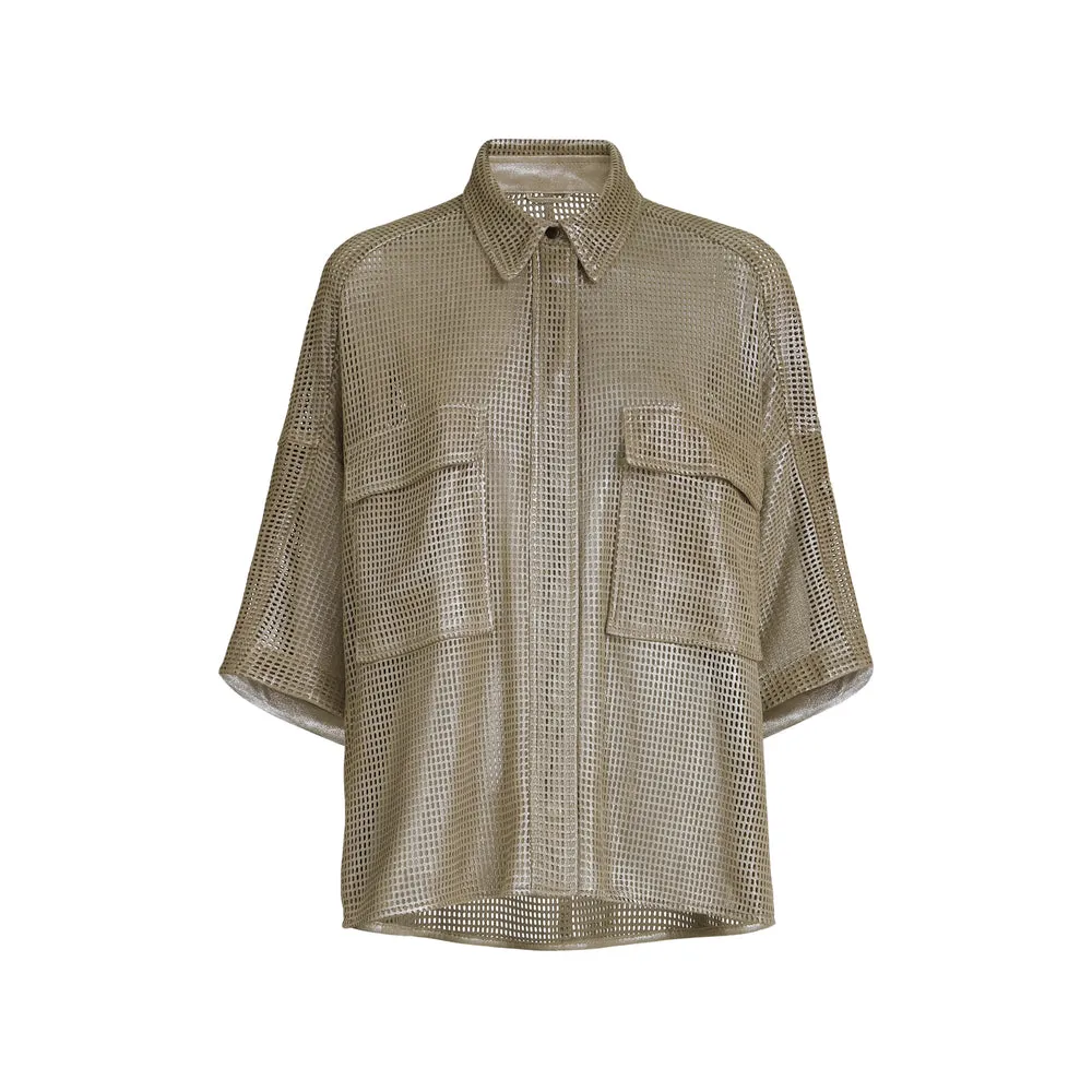 Leather Polo Shirt Green sold by Lord & Taylor