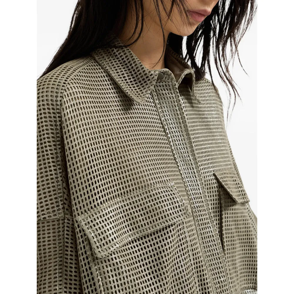 Leather Polo Shirt Green sold by Lord & Taylor product image thumbnail 2