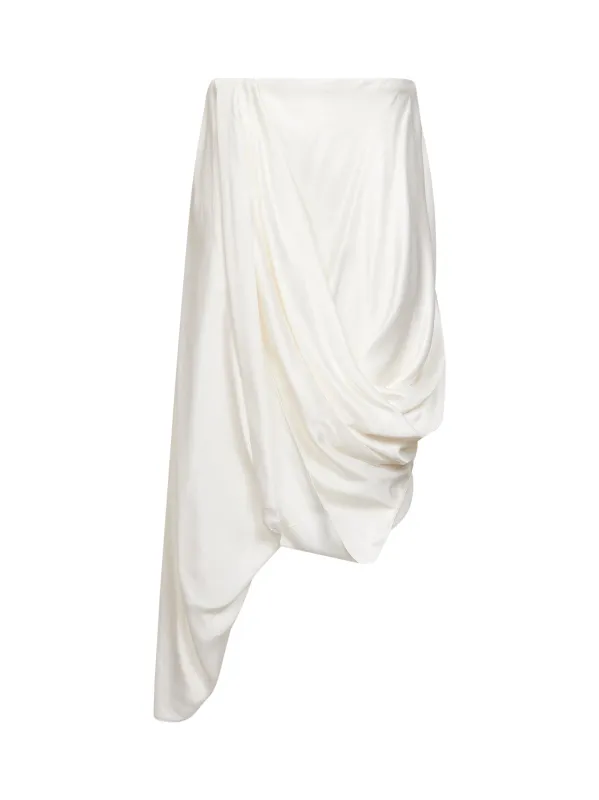 Midi Skirt Off-White Cupro made by Maison Margiela