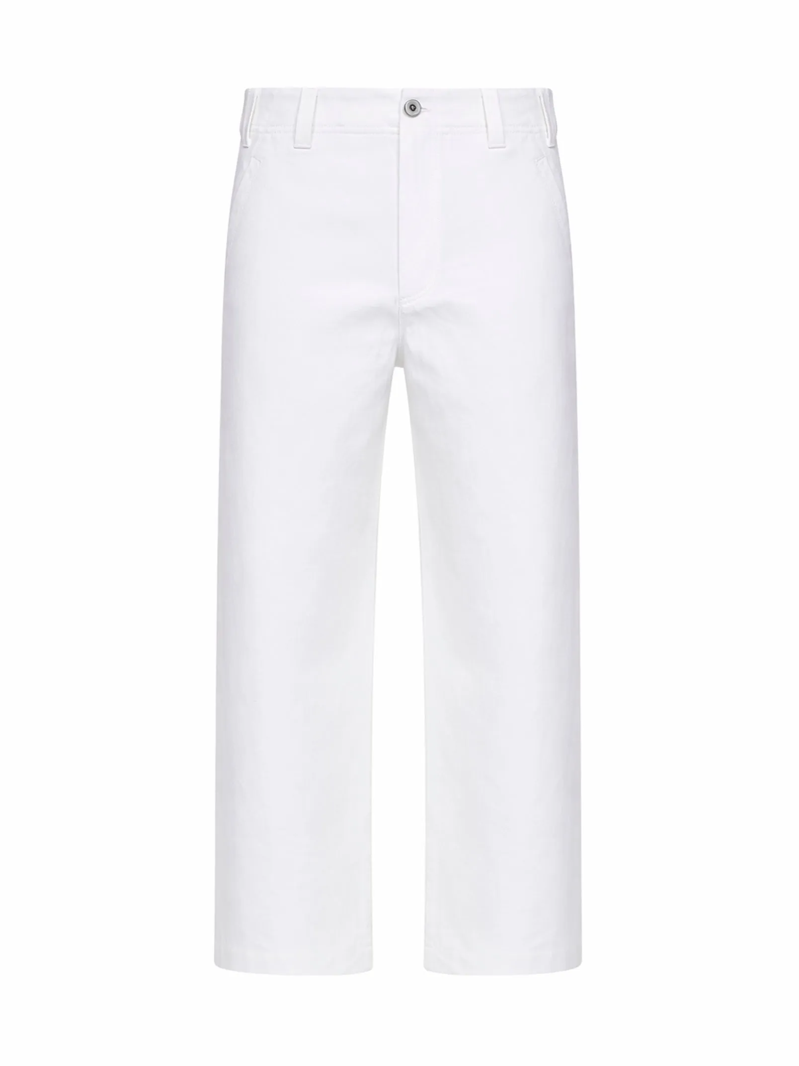 Chino Crop Trousers White Gabardine sold by Lord & Taylor