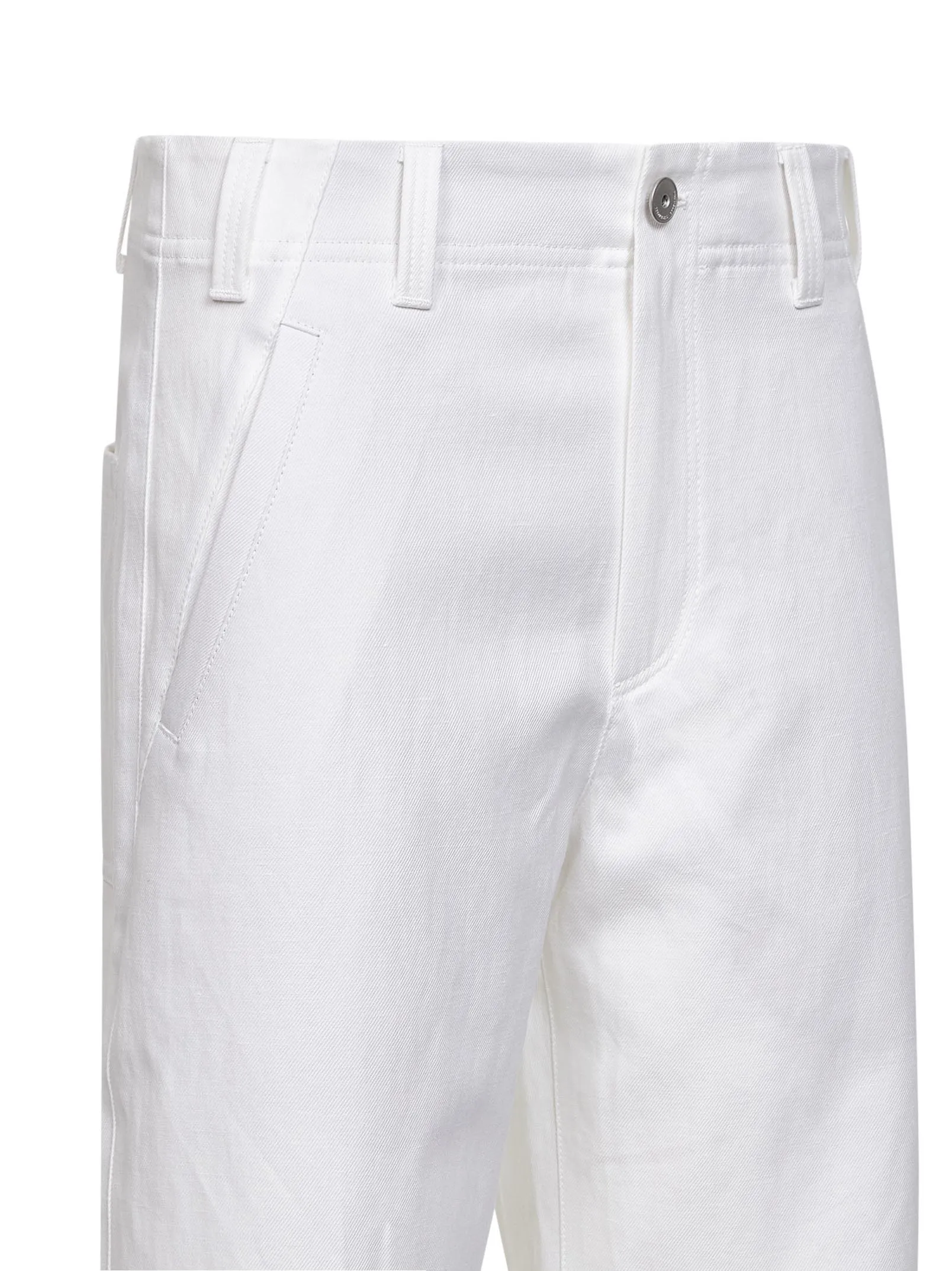 Chino Crop Trousers White Gabardine sold by Lord & Taylor product image thumbnail 3