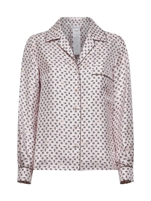 Pink Printed Silk Shirt made by MaxMara