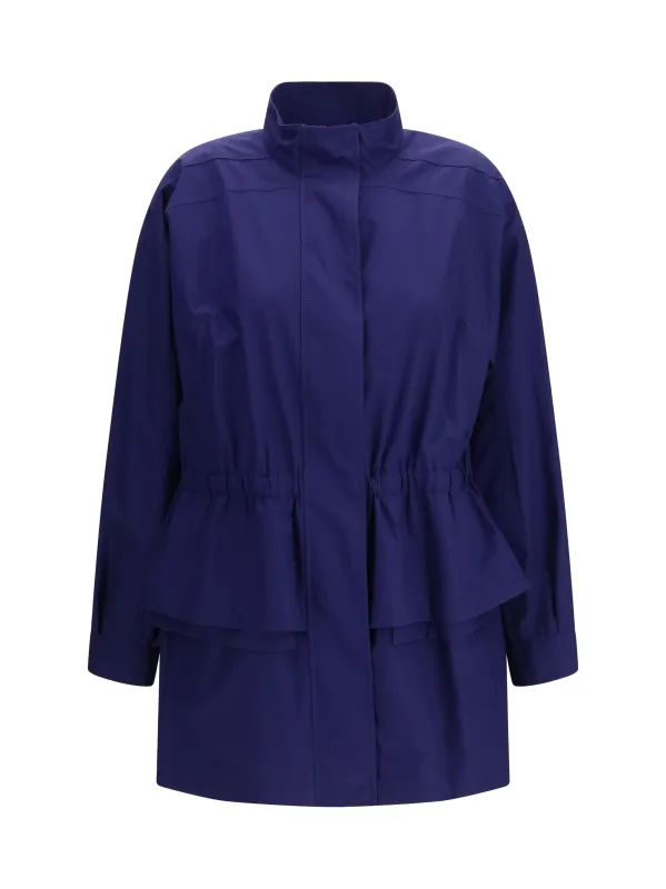 Midi Poplin Parka Blouson Blue made by Fendi