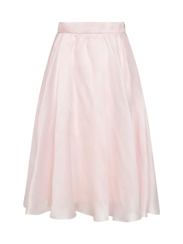 Midi Full Skirt  Pink Silk Organza made by MaxMara