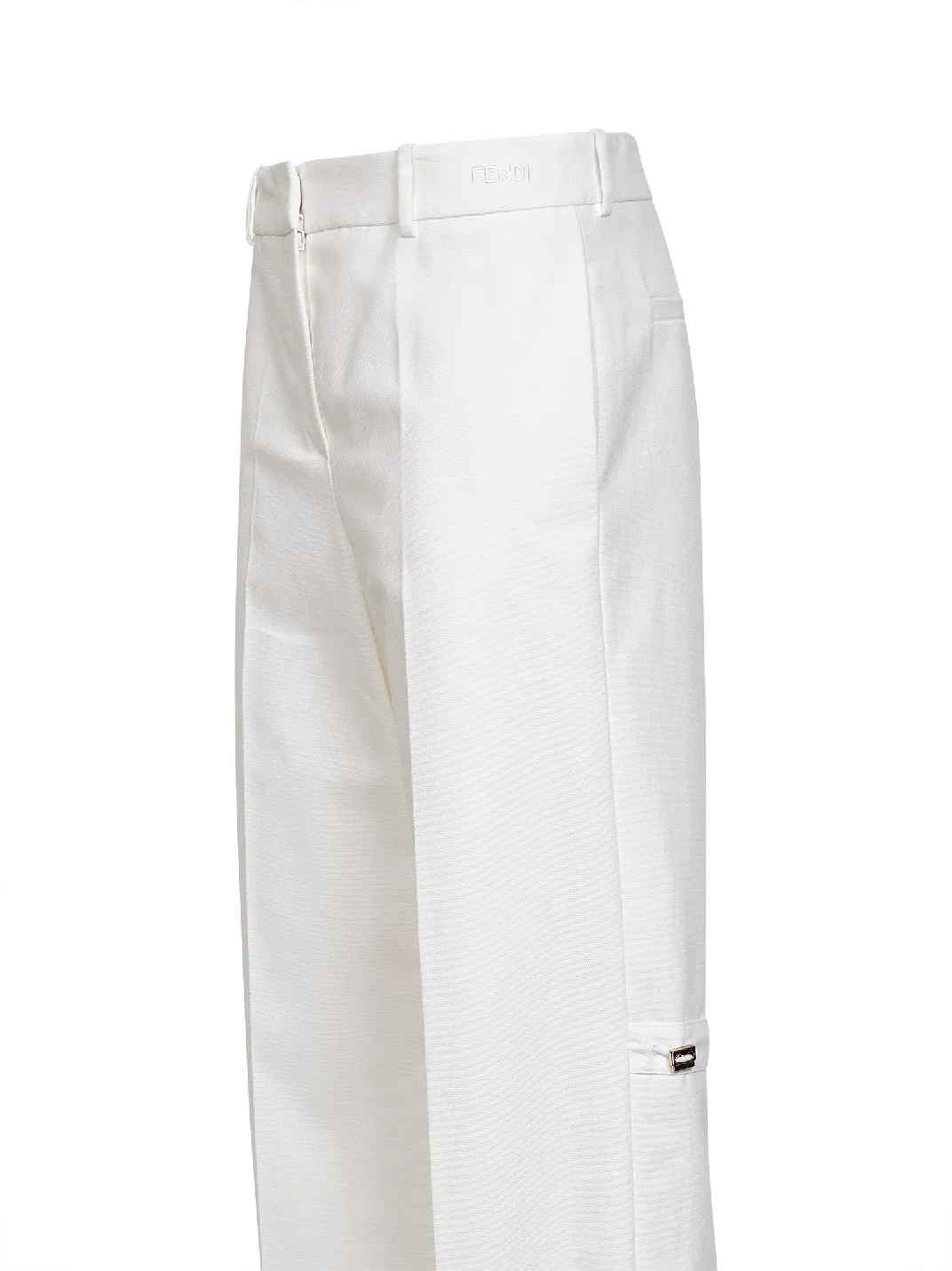 Canvas Straight-Leg Trousers White sold by Lord & Taylor product image thumbnail 3