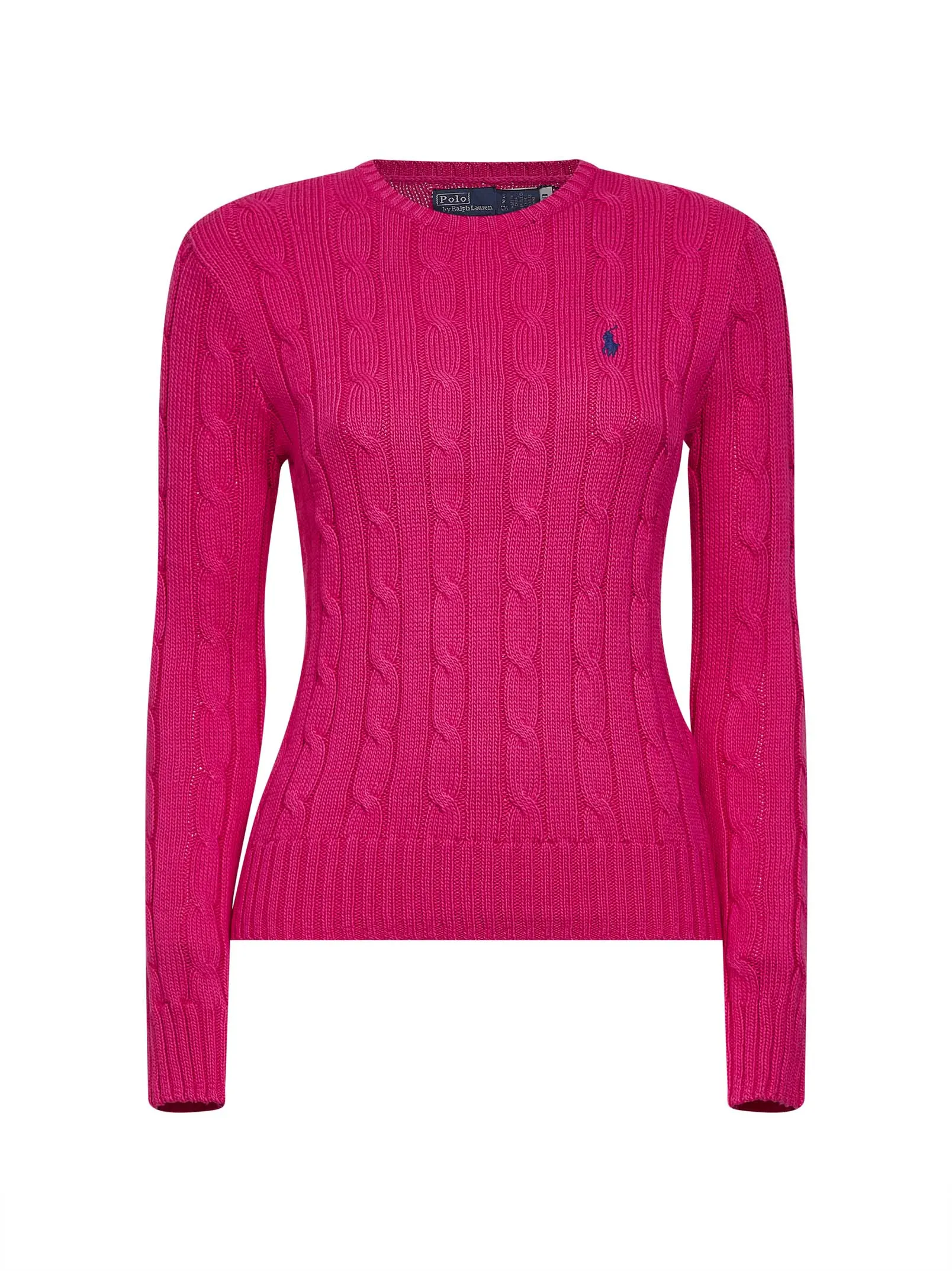 Accent Pink Cable-Knit Cotton Crewneck Sweater sold by Lord & Taylor