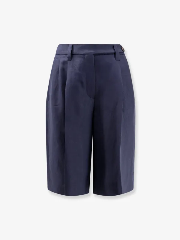 Viscose and Linen Bermuda Shorts made by Brunello Cucinelli
