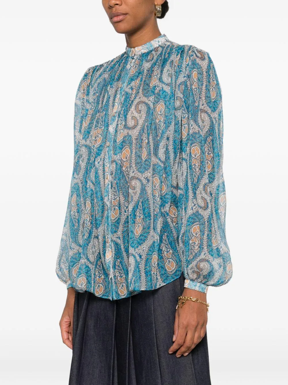 Blouse Light Blue Silk sold by Lord & Taylor product image thumbnail 3