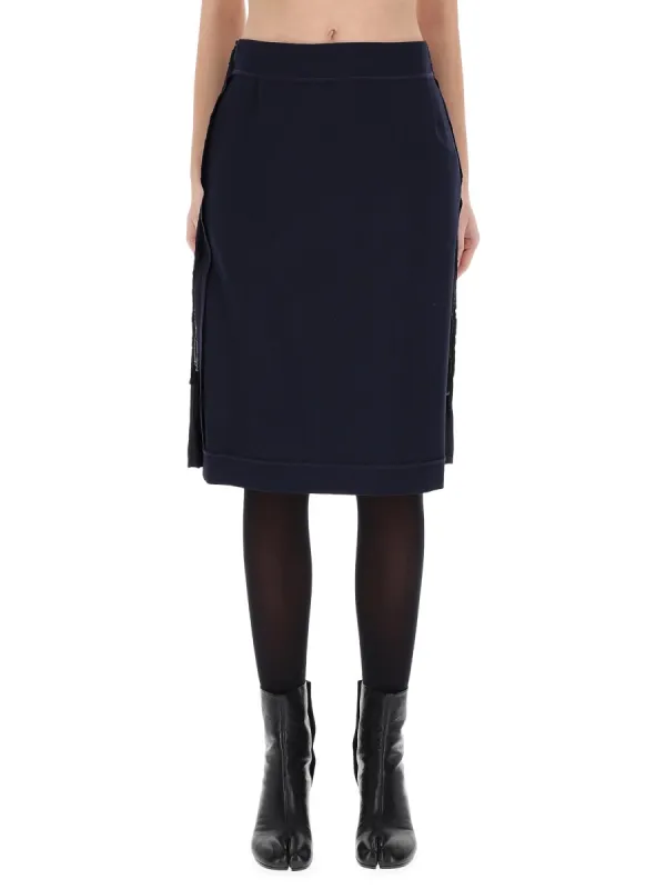MIDI Skirt with Zipper Detail made by Maison Margiela