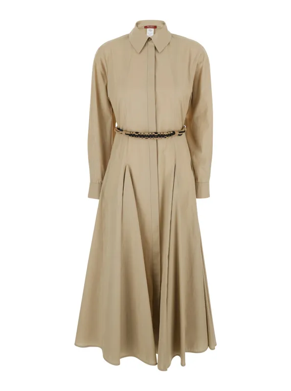 Long Dress MSTAFFETT Beige Cotton made by MaxMara