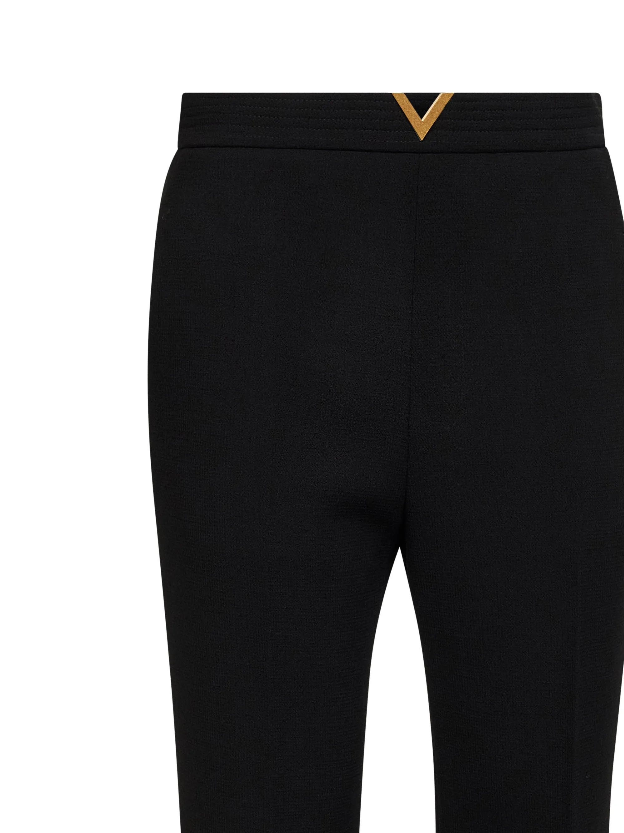 Black Wool Crepe Flared Trousers sold by Lord & Taylor product image thumbnail 3