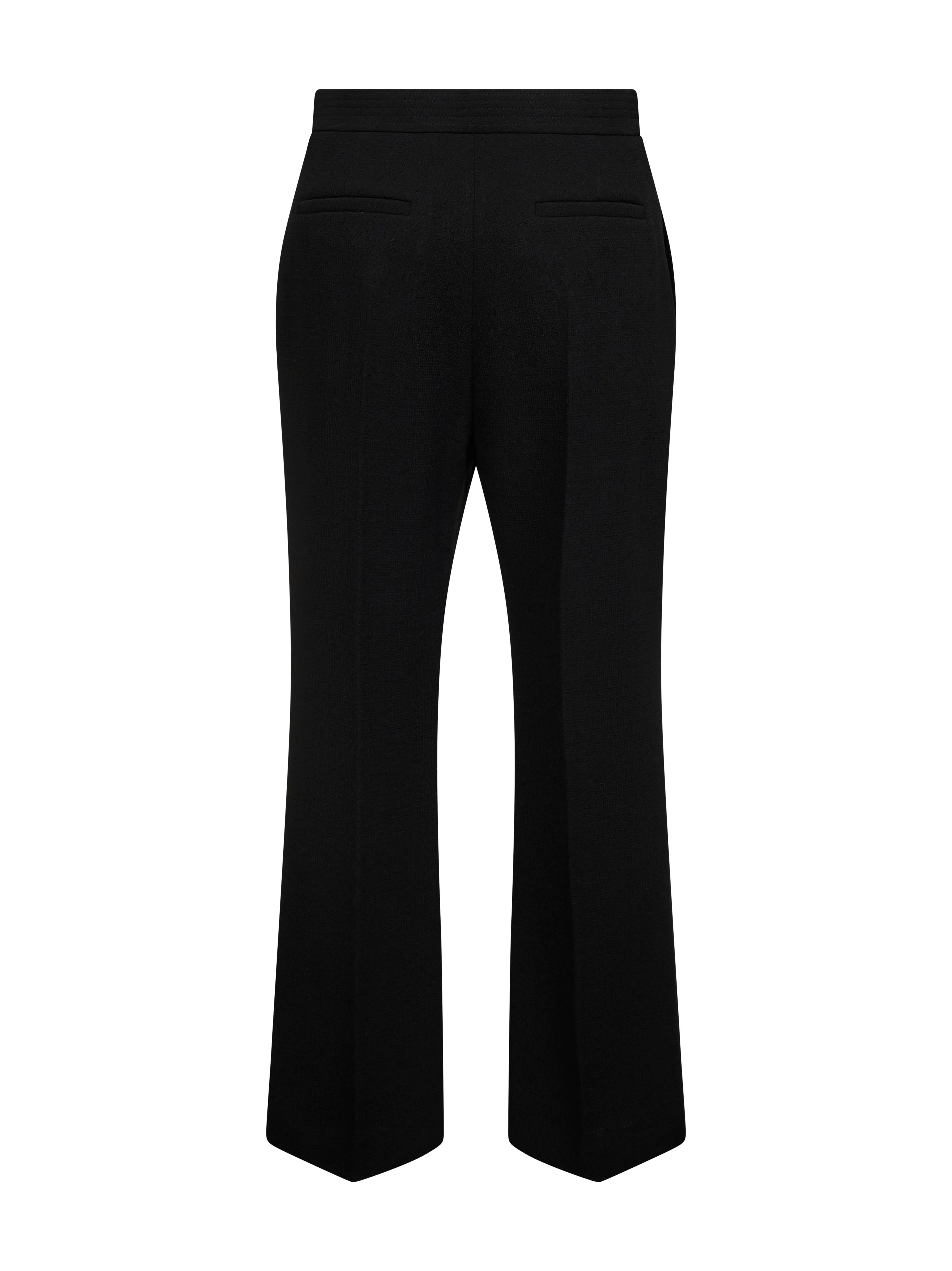 Black Wool Crepe Flared Trousers sold by Lord & Taylor product image thumbnail 2