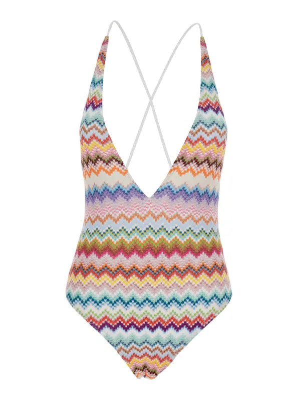 One-piece Swimsuit Zig-Zag Multicolour made by Missoni
