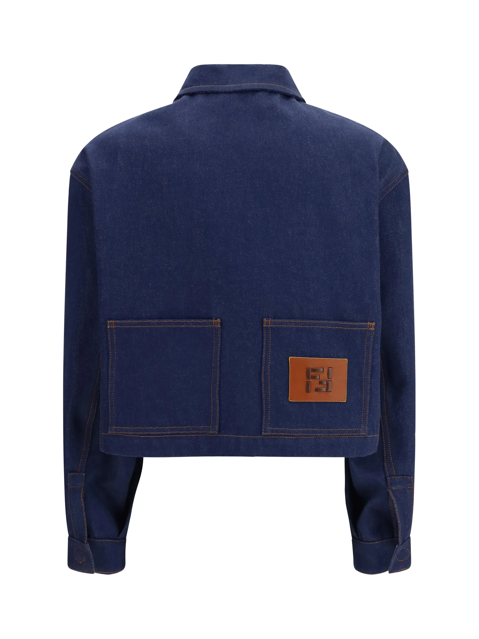 Cropped Denim Jacket Navy sold by Lord & Taylor product image thumbnail 3