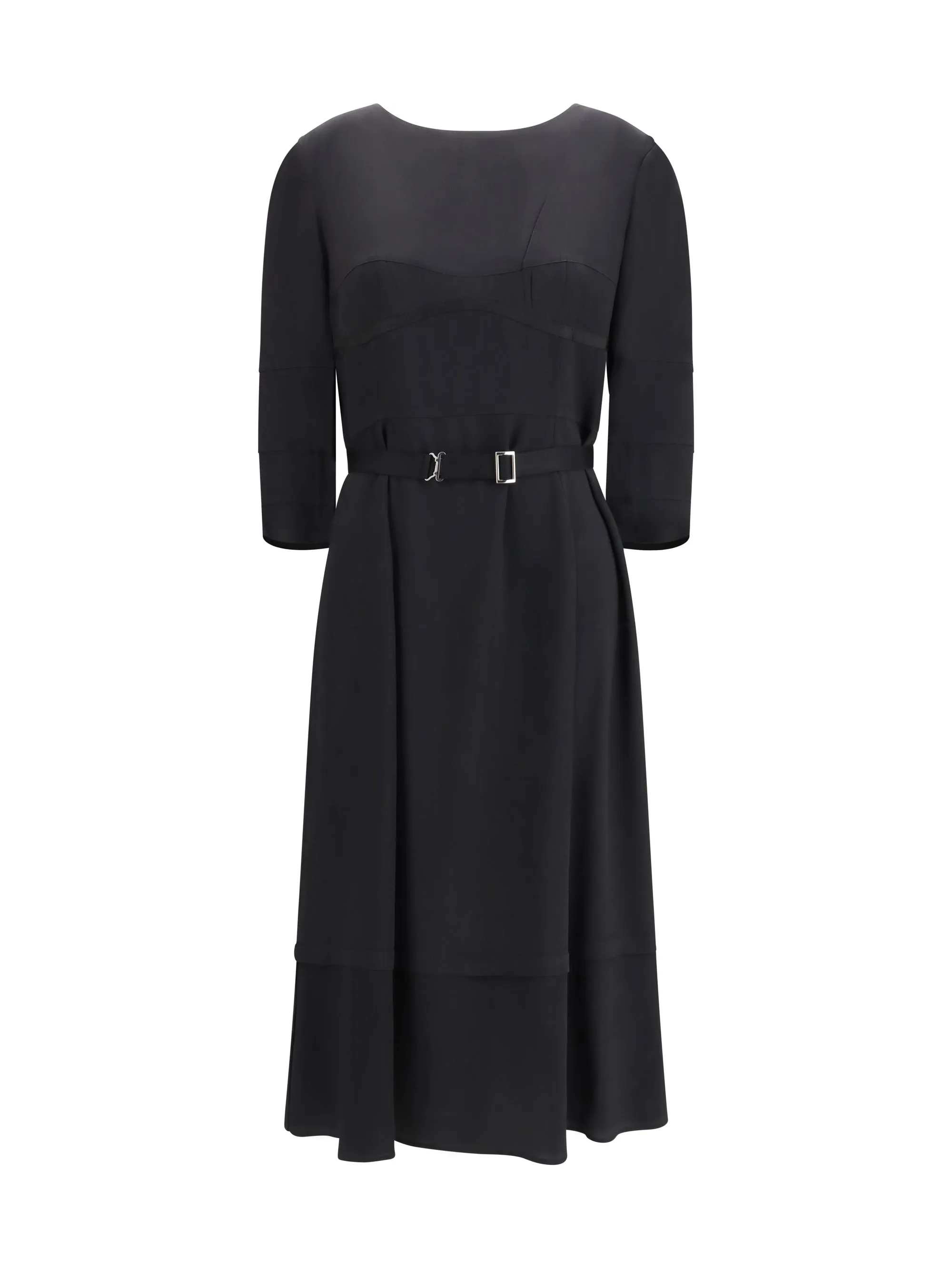 Midi Dress Wool-Silk Black sold by Lord & Taylor