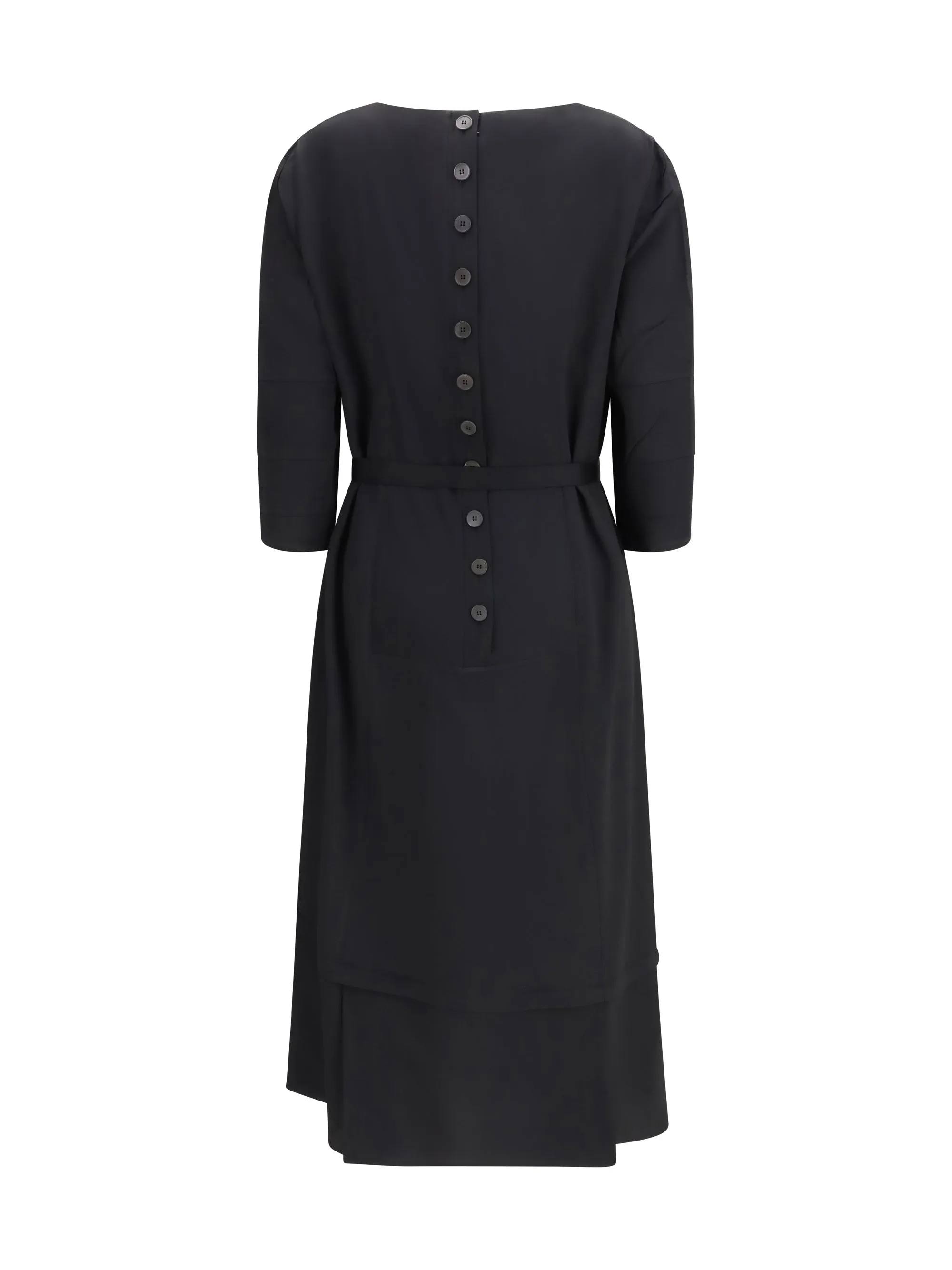 Midi Dress Wool-Silk Black sold by Lord & Taylor product image thumbnail 2