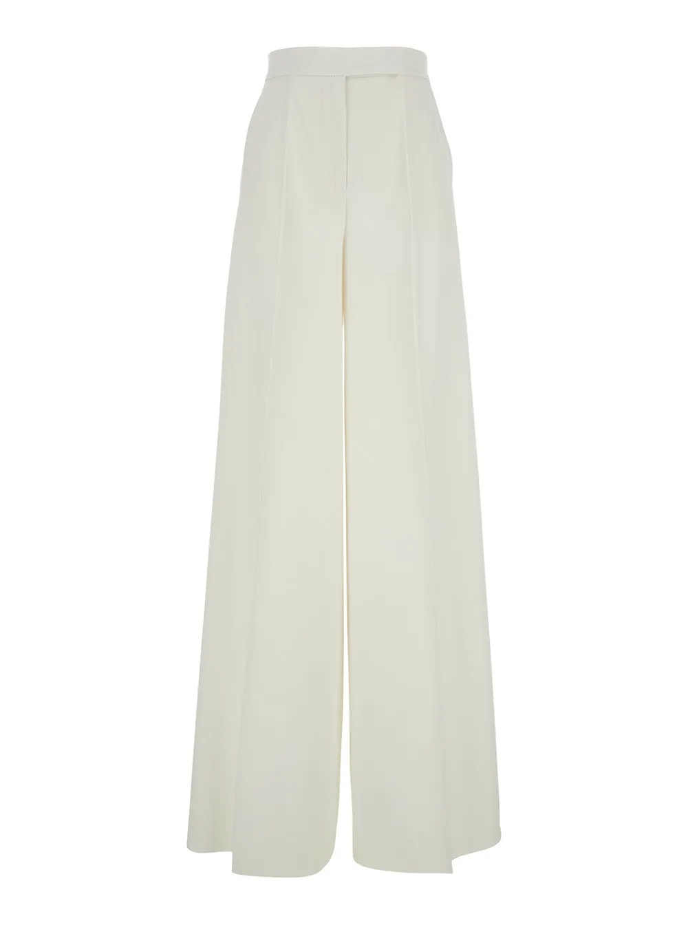 White Wide Leg Pants in Virgin Wool sold by Lord & Taylor