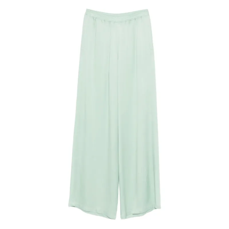 Wide Leg Trousers with Elasticated Waistband made by Fabiana Filippi